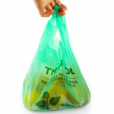 Bio sacs à provisions en plastique biodégradables basés de 40 %, sachets en plastique écologiques
