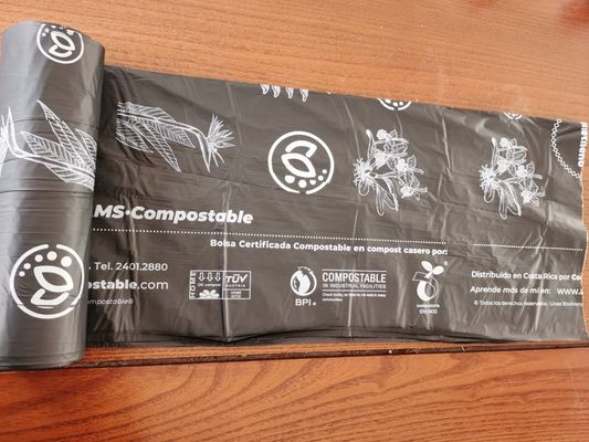 Sacs écologiques de conditionnement en plastique de sacs jetables biodégradables d'OEM 75cm